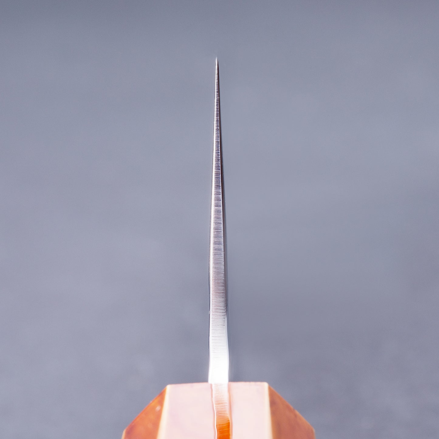 堺孝行　33層ダマスカス槌目　剣型牛刀190㎜　樫漆シリーズ　焼漆莉