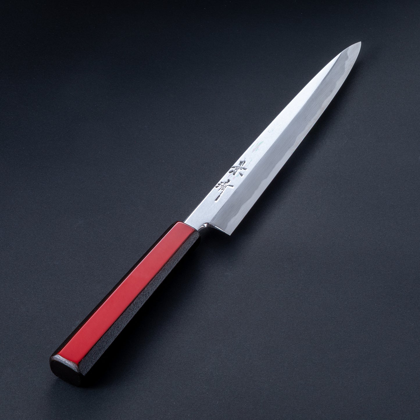 景清　白一鋼　 柳刃　赤呂柄