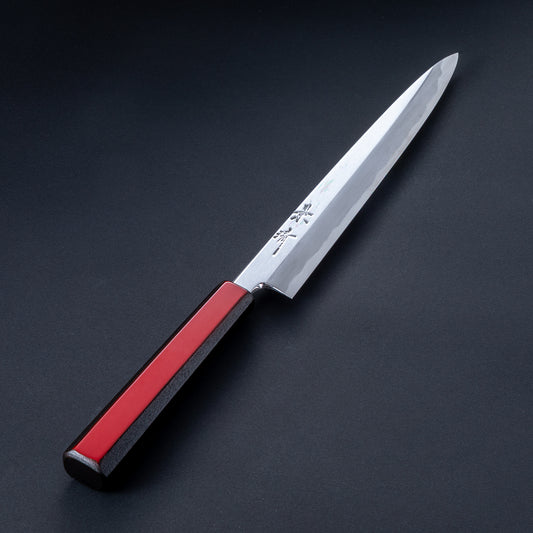 景清　白一鋼　 柳刃　赤呂柄