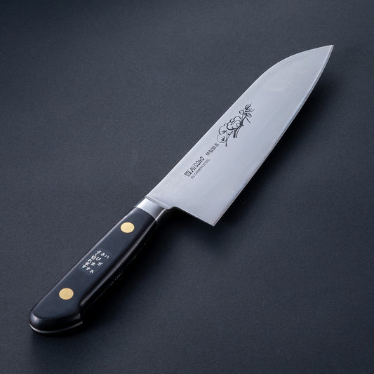 ミソノ　EUカーボン鋼　三徳【松竹梅彫刻入り】