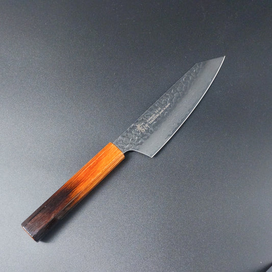 堺孝行　VG-10　33層ダマスカス鋼　剣型三徳160㎜　樫漆シリーズ　焼漆莉