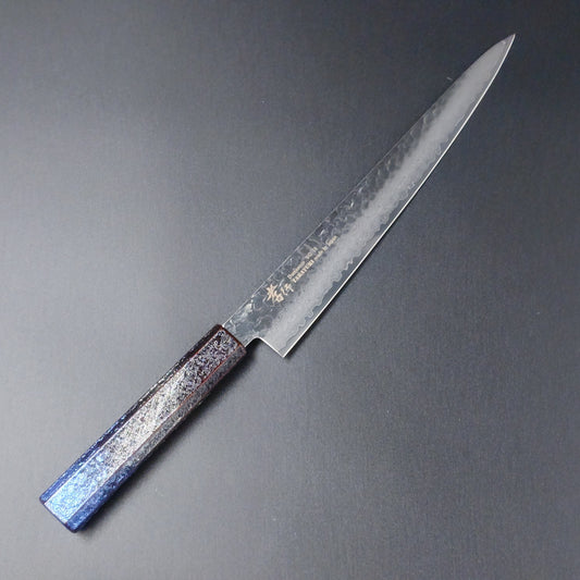 堺孝行　VG-10　33層ダマスカス　和筋引240㎜　樫漆シリーズ　琳凰青