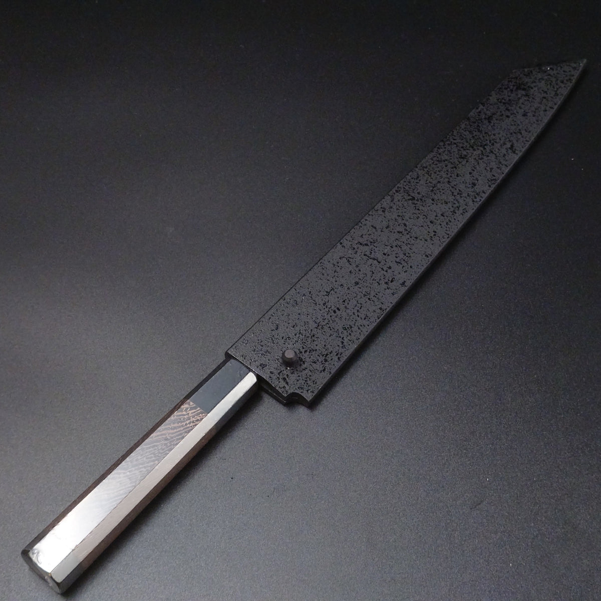 堺孝行　飛燕片刃銀三鋼墨流　華吹雪270mm　塗鞘ピン付